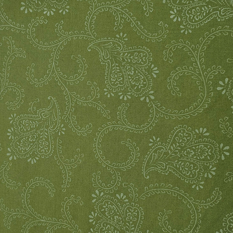 Baumwolle Paisley laubgrün