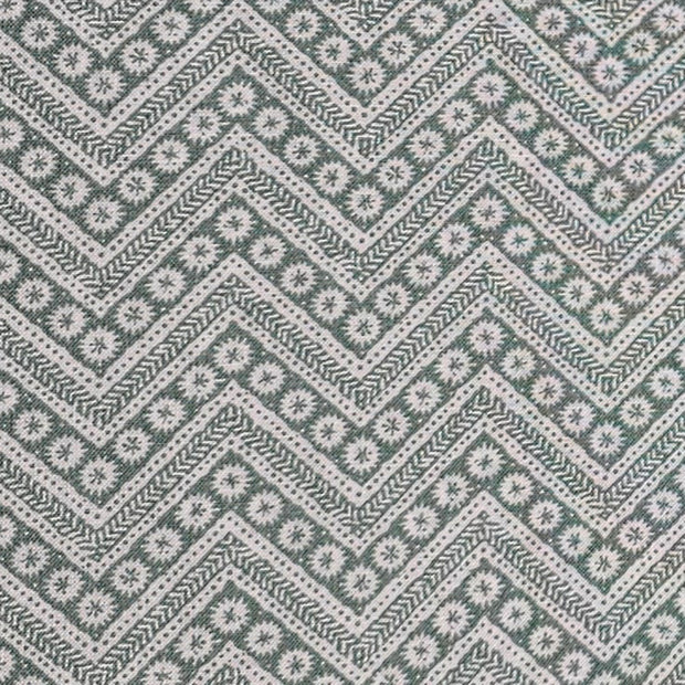 Baumwolle geometrisches Muster blaugrün