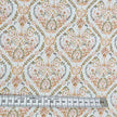 Baumwollsatin Siena Ornamente orange und grau