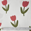 Jersey Tulpen rosa und wollweiß