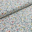 Baumwoll-Voile Digital Blumen grün, gelb und rosa