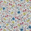 Baumwoll-Voile Digital Blumen blau, gelb und rosa