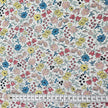 Baumwoll-Voile Digital Blumen blau, gelb und rosa