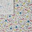 Baumwoll-Voile Digital Blumen blau, gelb und rosa