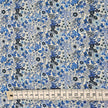 Baumwoll-Voile Digital Blumen blau