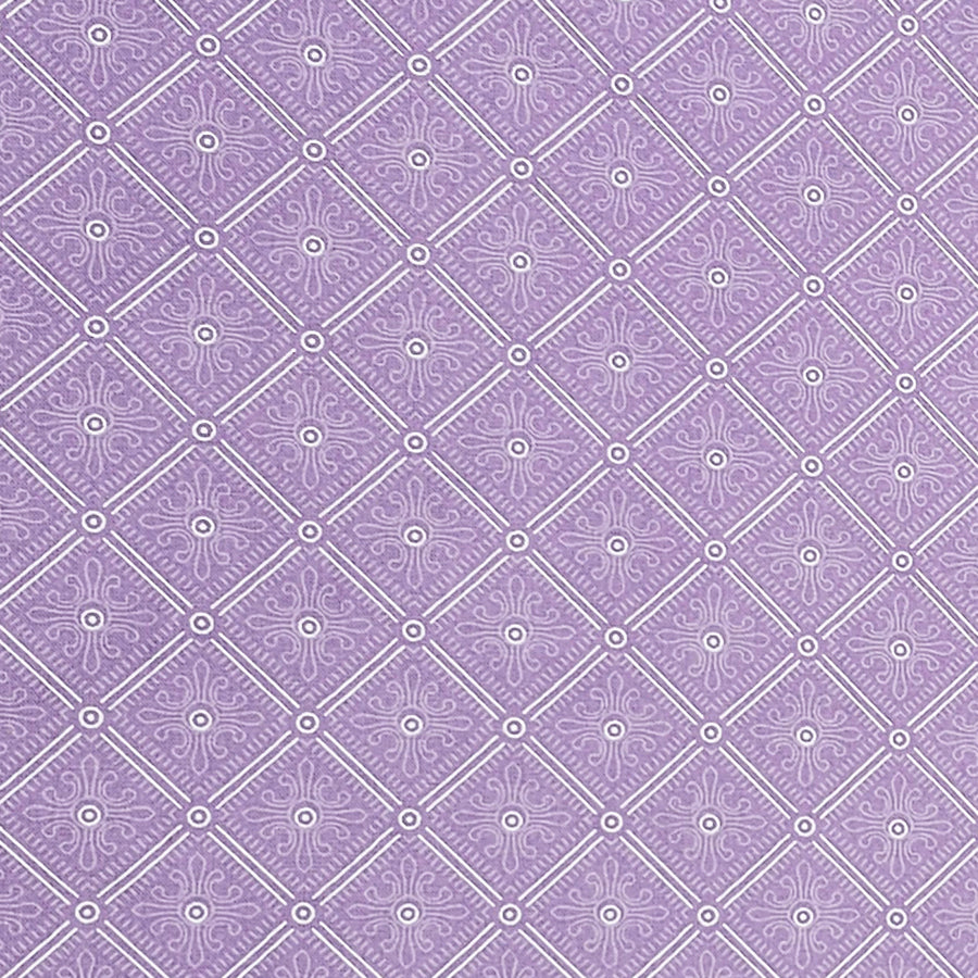 Baumwolle geometrisches Muster lavendel