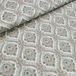 Baumwollsatin Siena Ornamente mint und beige