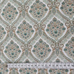 Baumwollsatin Siena Ornamente mint und beige