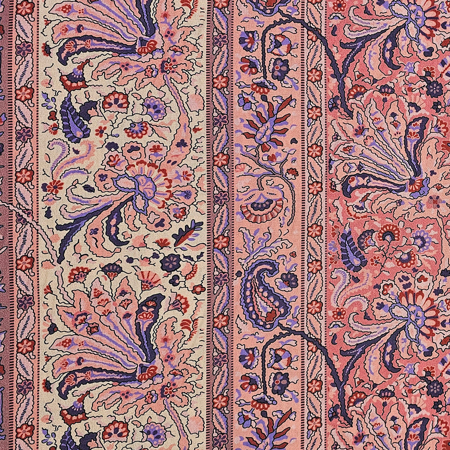 Baumwollsatin fein Paisley mit Streifen