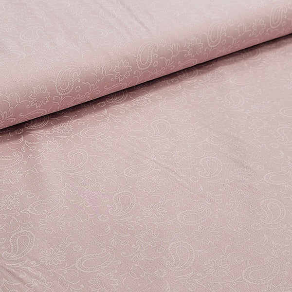 Baumwolle Paisley Pastell rosa