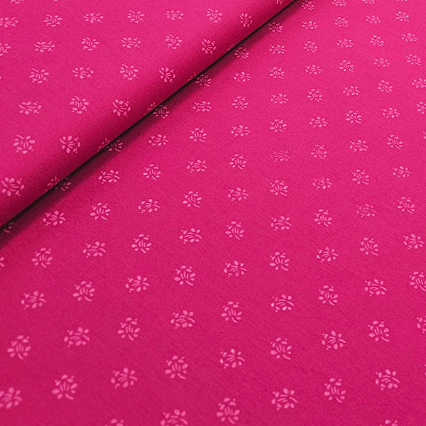 Baumwolle Streublümchen magenta