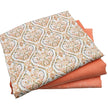 Trachten Stoffpaket pastell orange und Ornament Schürze