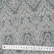 Jacquard Wellen blau und steinolive