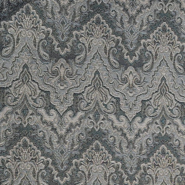 Jacquard Wellen blau und steinolive