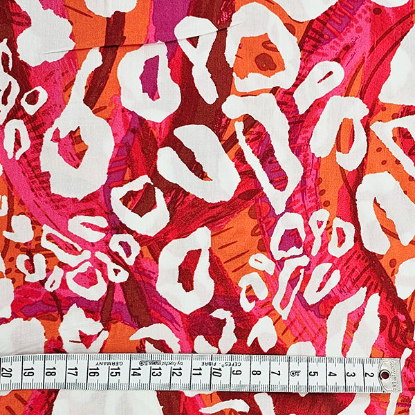 Viskose Leopard orange und pink