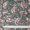 Baumwollsatin Blumen dunkelgrau und altrosa