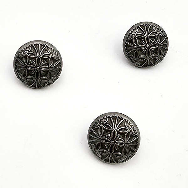 Metallknöpfe geometrische Blumen zinn 13mm