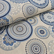 Canvas Leinenoptik geometrische Kreise blau