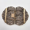 Dirndlschließe aus Metall gold 53mm/80mm