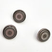 Knöpfe mit Blume grau 13mm