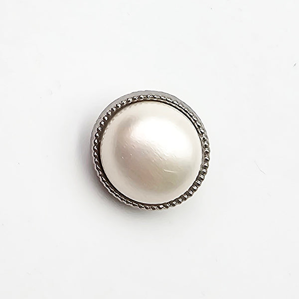 Perlenknopf weiß 11mm