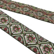 Elastic Band Jacquard grün, altrosa und hellgrün 4cm