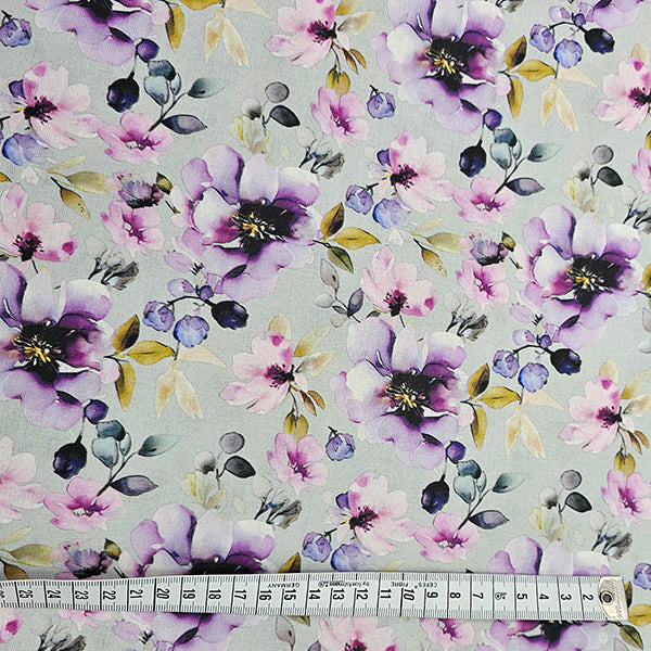 Baumwolle Floral flieder und violett