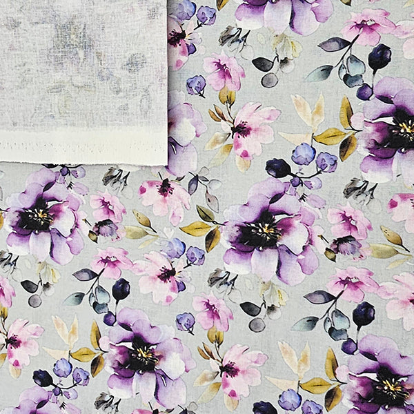 Baumwolle Floral flieder und violett