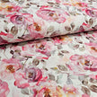 Baumwolle Rosen mit Blätter rosa