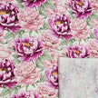 Baumwollsatin Siena Blumen rosa und fuchsia