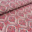 Baumwollsatin Siena Ornamente rot und blau