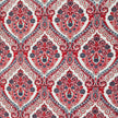 Baumwollsatin Siena Ornamente rot und blau
