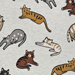 Jersey Katzen ecru meliert
