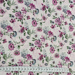 Baumwolle Rosen und Blätter mauve
