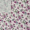 Baumwolle Rosen und Blätter mauve