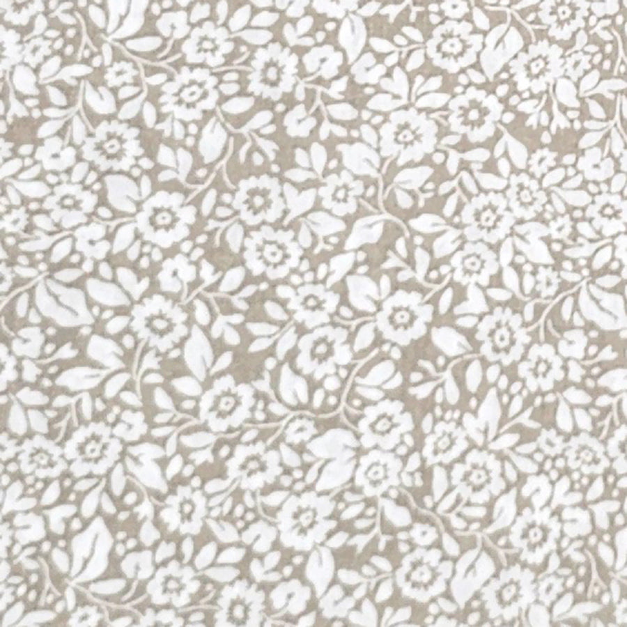 Baumwoll-Popelin Blumen creme