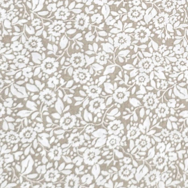 Baumwoll-Popelin Blumen creme