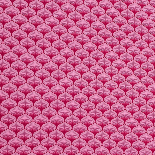 Baumwoll-Popelin Blatt pink