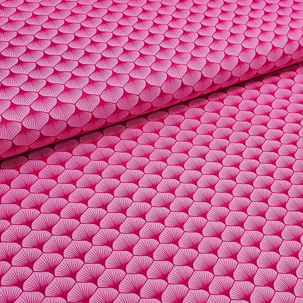 Baumwoll-Popelin Blatt pink
