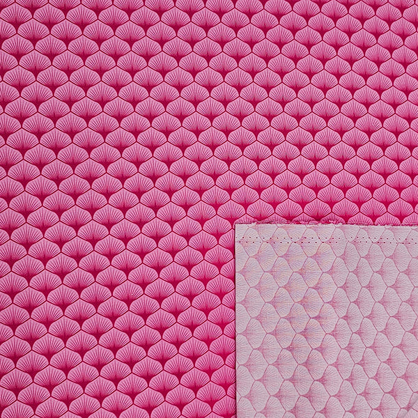 Baumwoll-Popelin Blatt pink