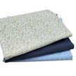 Trachten Stoffpaket Babycord jeansblau und hellblau mit Schürze