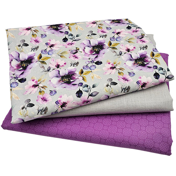 Trachten Stoffpaket flieder und lilac mit Schürze