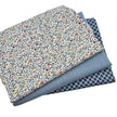 Trachten Stoffpaket Babyblau mit Blumen Schürze