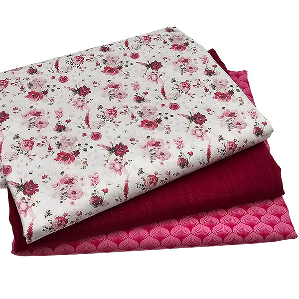 Trachten Stoffpaket cyclam und pink mit Schürze