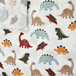 Musselin Baumwolle Dinosaurier wollweiß