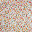 Baumwolle Stickerei Blumen orange und pink