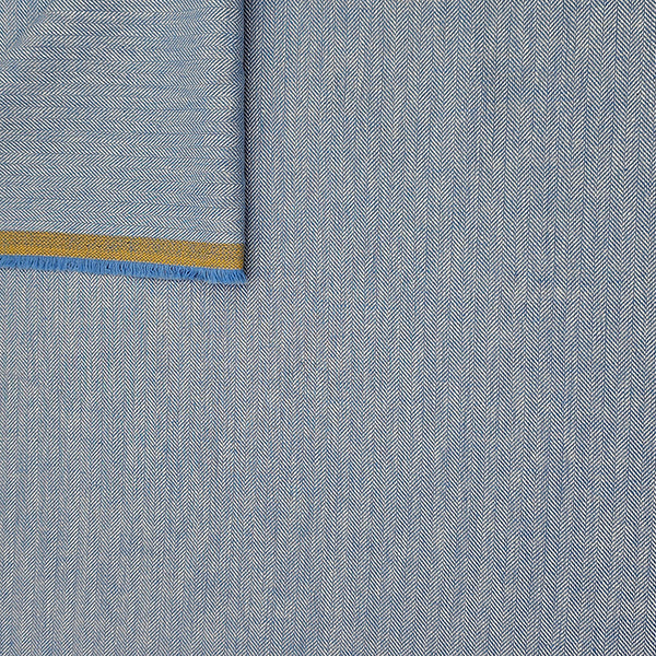 Leinen Fischgrät babyblau