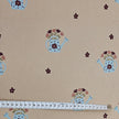 Terry Krepp Blumen beige