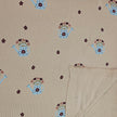 Terry Krepp Blumen beige