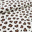 Baumwoll-Popelin Leoprint wollweiß